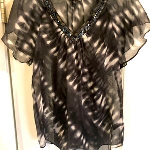 Express Top with Sequined Neckline